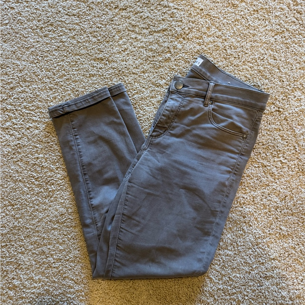 LOFT Gray Modern Skinny Crop Pant